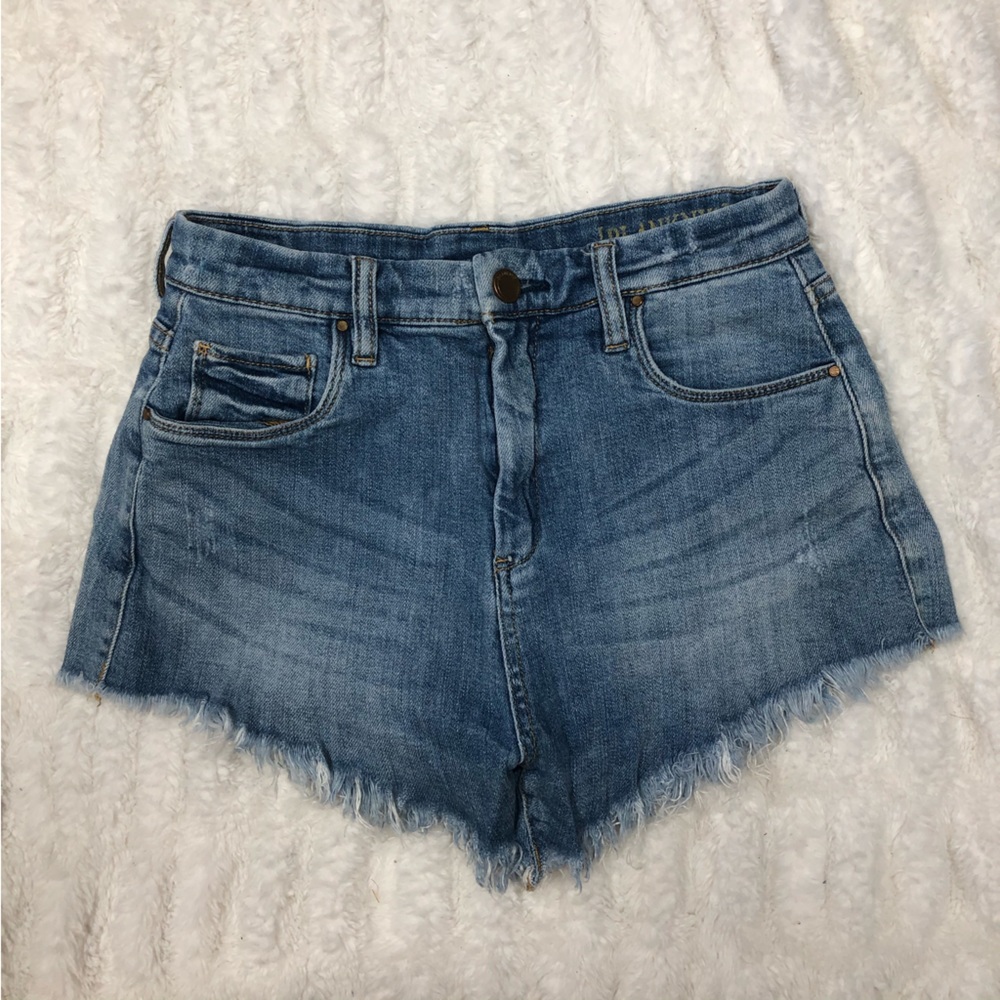 Blank NYC High Rise Frayed Jean Shorts
